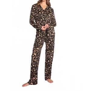NEW PJ SALVAGE pj set in black cheetah